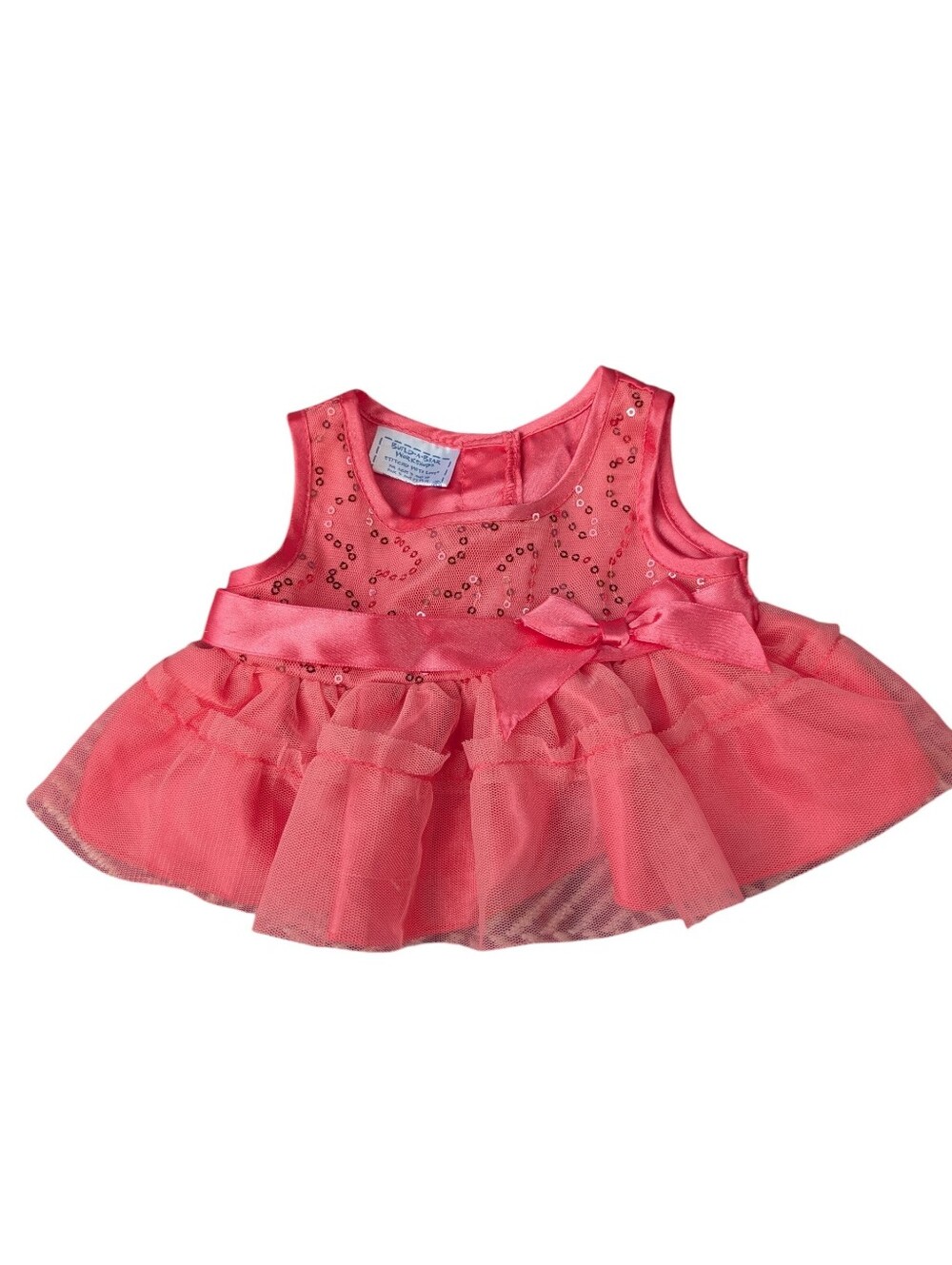 2 For $20 🩷 Build-a-Bear Coral Tulle Bow Dress